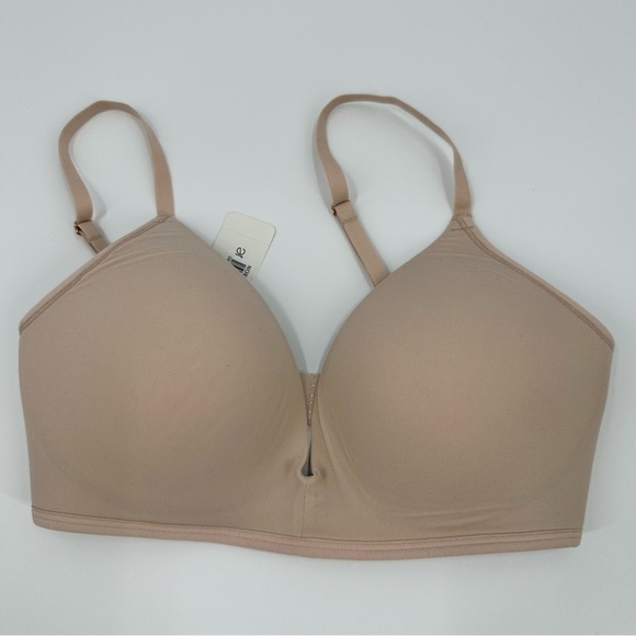 SKARLETT BLUE Womens 32D Prestige Wireless Push-Up Bra Cashmere Beige 327190 NEW - Picture 1 of 7
